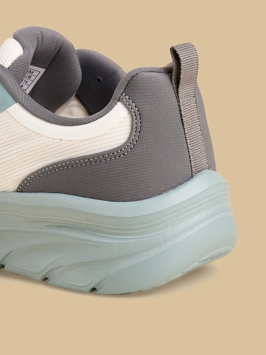 Panelled Lace-Up Sports Shoes