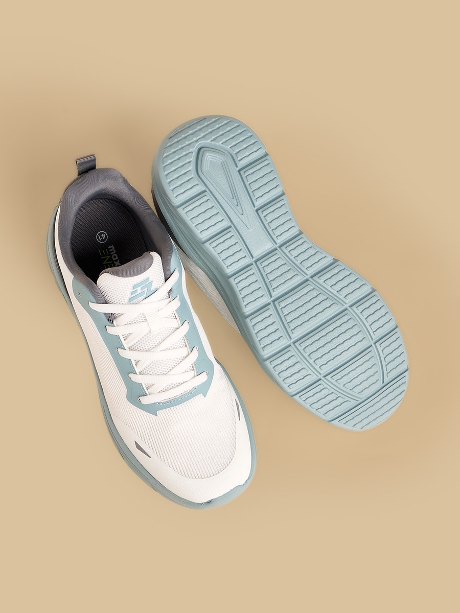 Panelled Lace-Up Sports Shoes