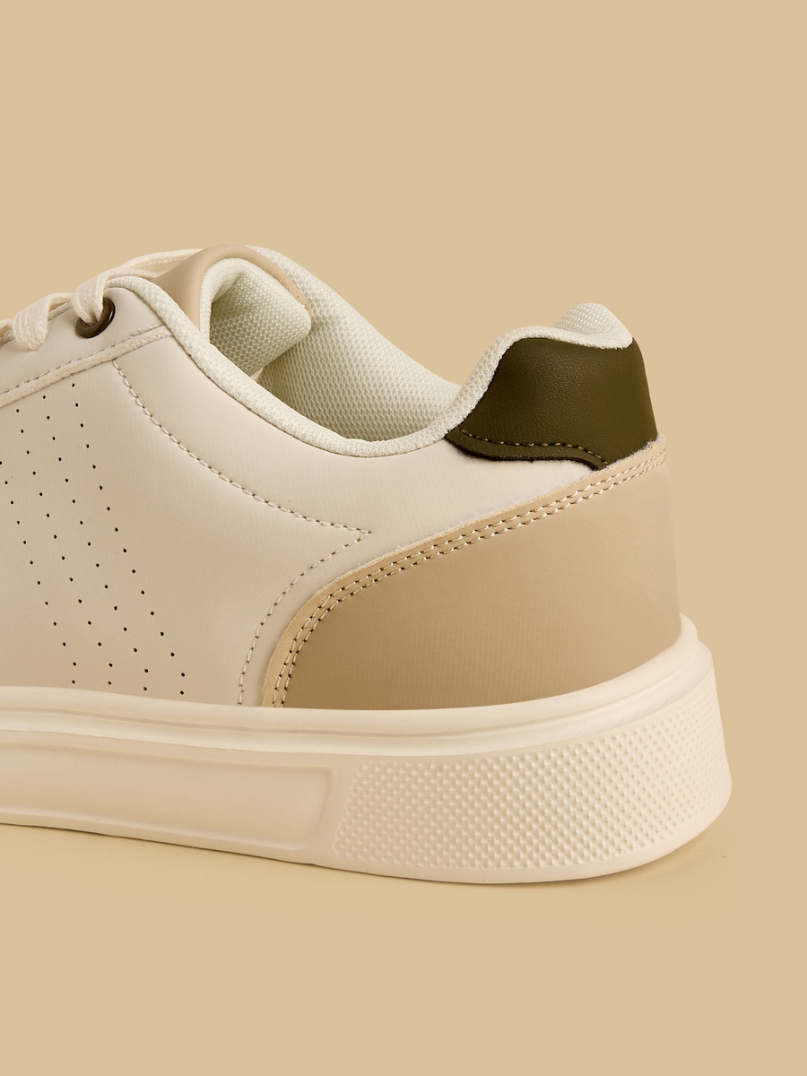 Panelled Lace-Up Sports Shoes