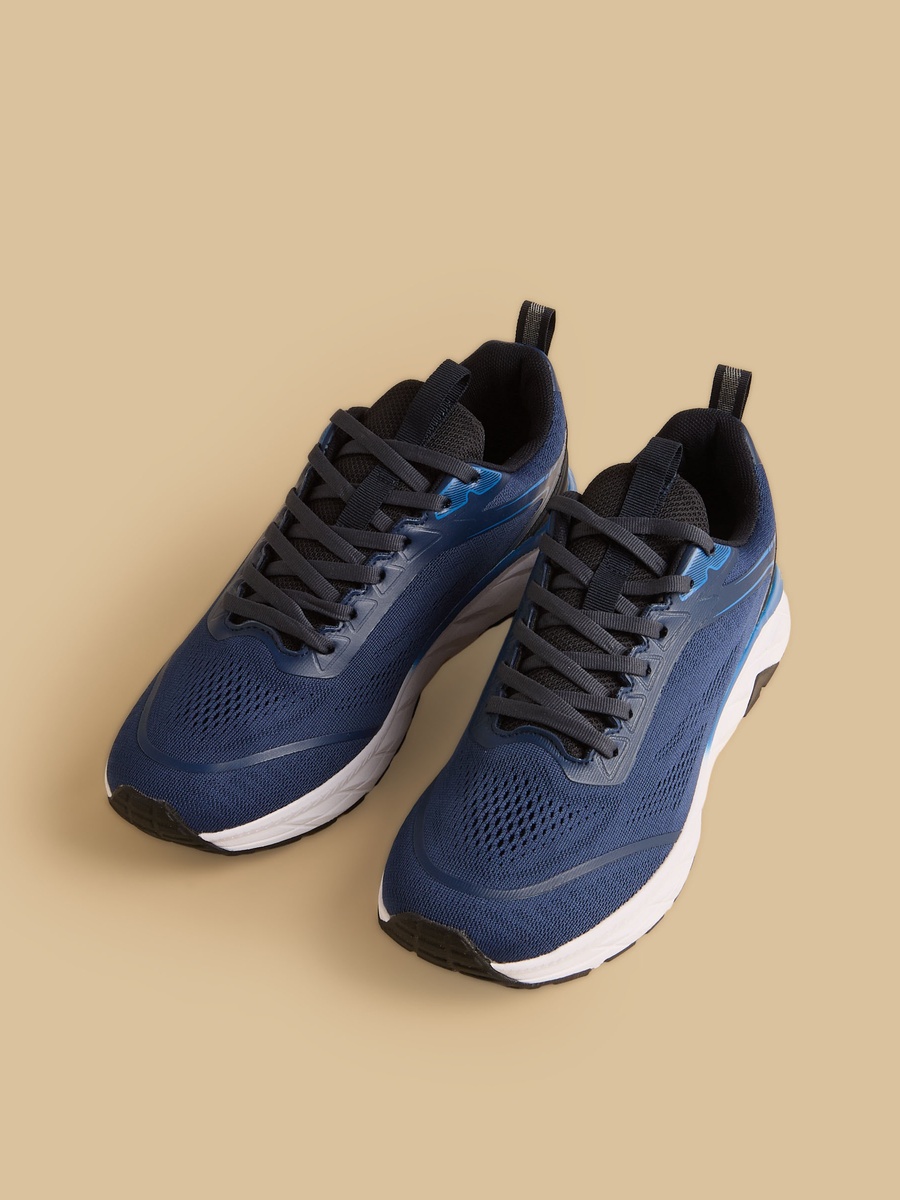Textured Lace-Up Sports Shoes