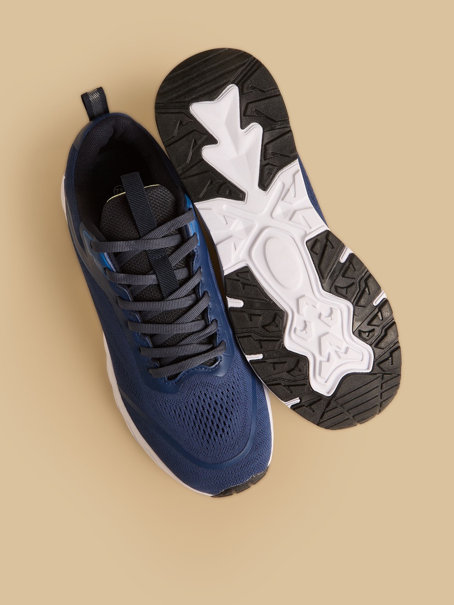 Textured Lace-Up Sports Shoes