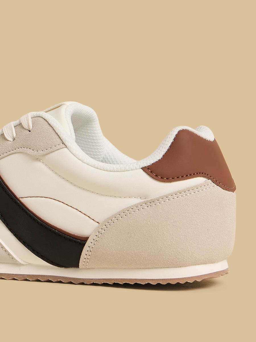 Panelled Lace-Up Sports Shoes