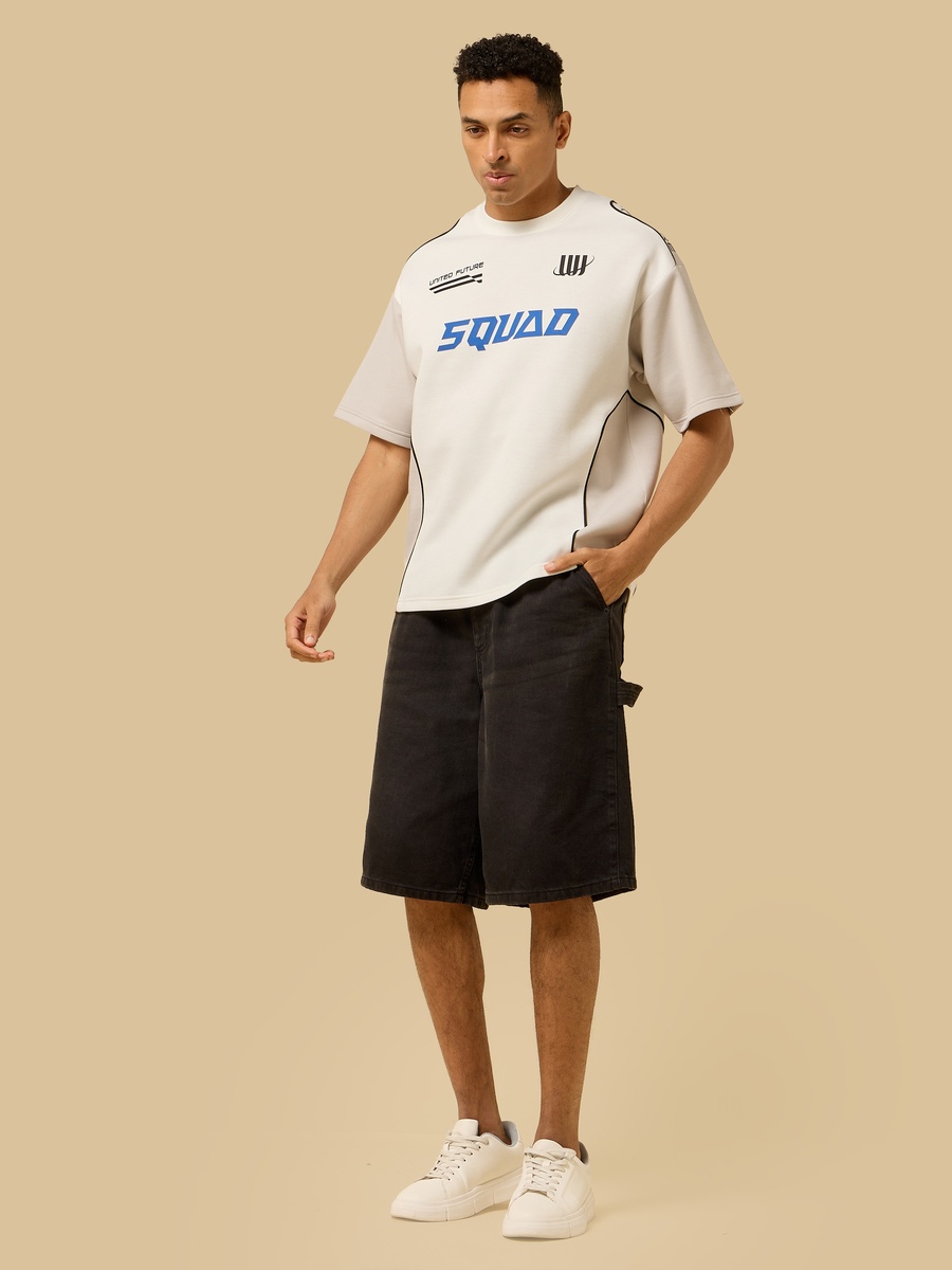 Squad Print Oversized T-Shirt