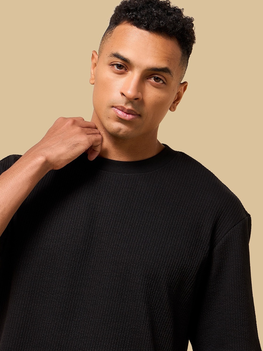 Seersucker Textured T-Shirt