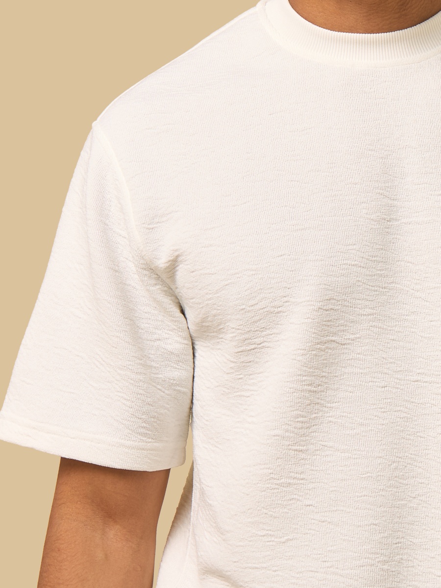 Crinkle Textured T-Shirt