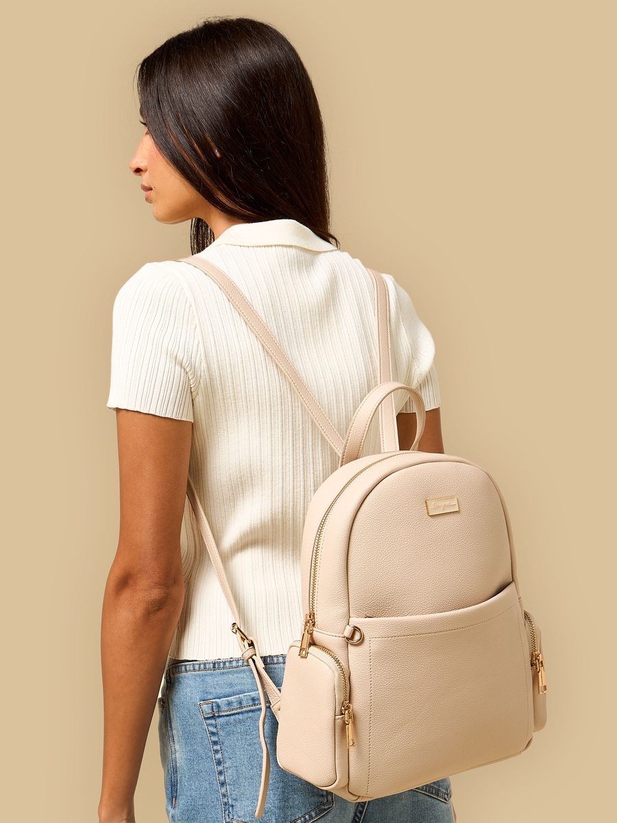 Textured Backpack with Adjustable Shoulder Straps
