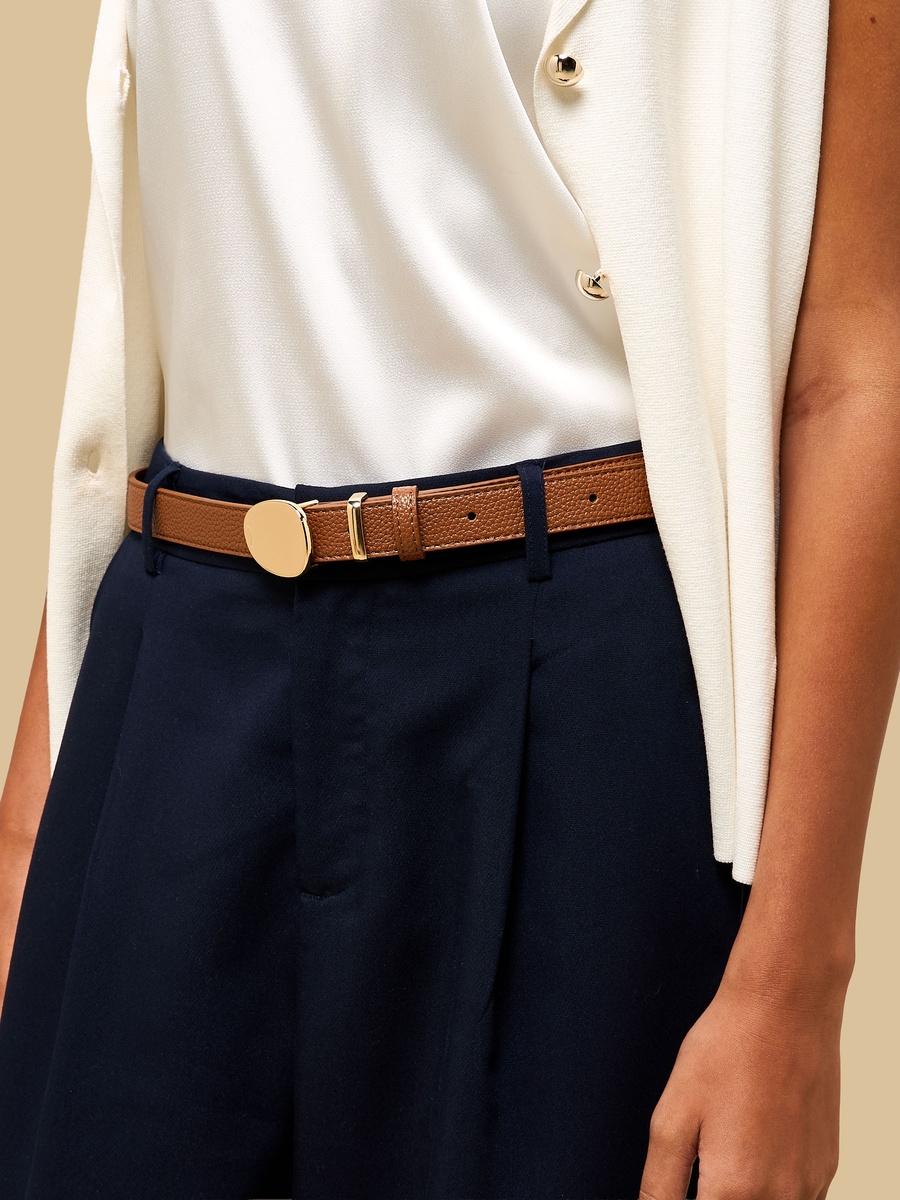 Pack of 2 - Plain Belt with Pin Buckle Closure