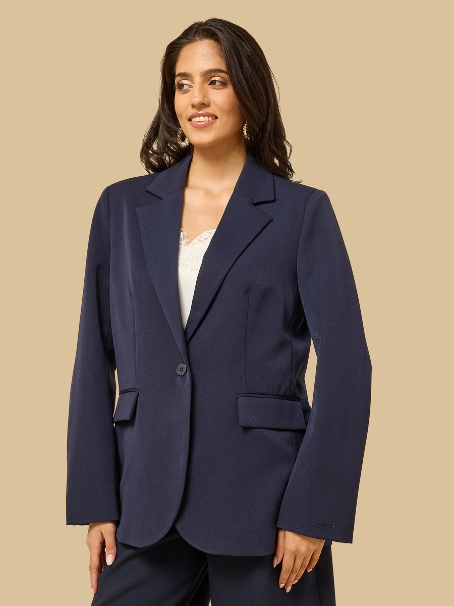 Notch Lapel Smart Blazer