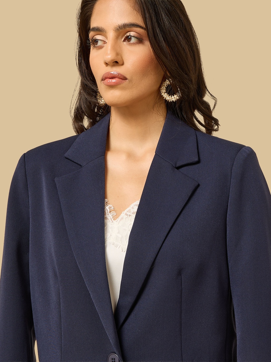 Notch Lapel Smart Blazer