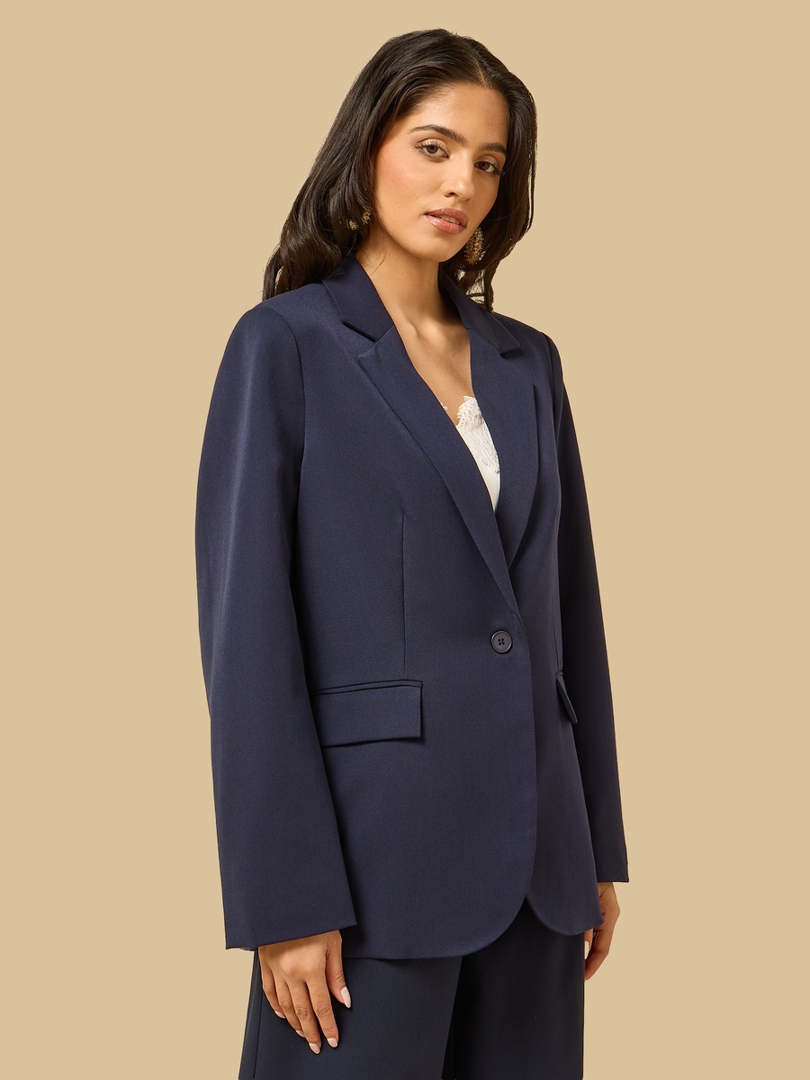 Notch Lapel Smart Blazer
