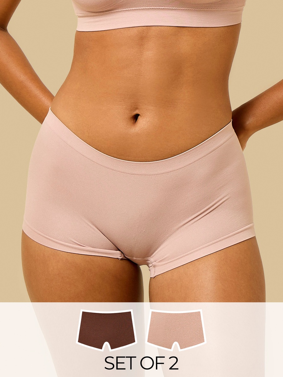 Pack of 2 - Seamless Boyshorts