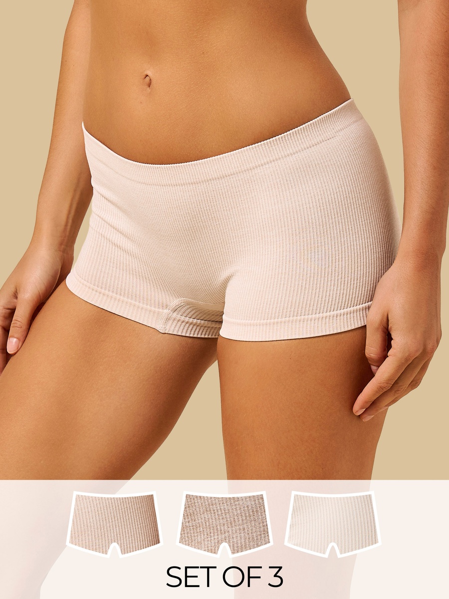 Pack of 3 - Ribbed Boyshorts
