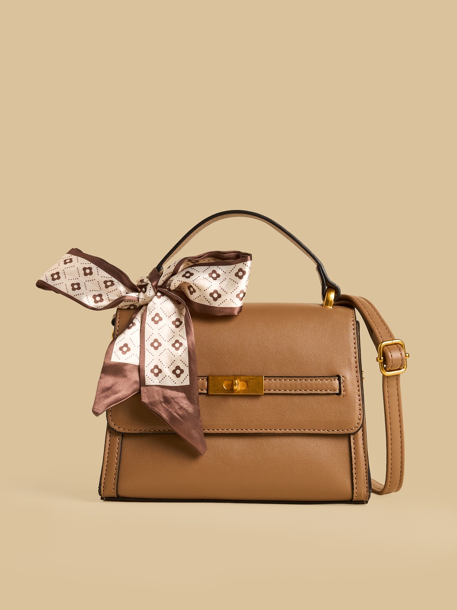 Bow Accent Crossbody Bag with Adjustable Strap