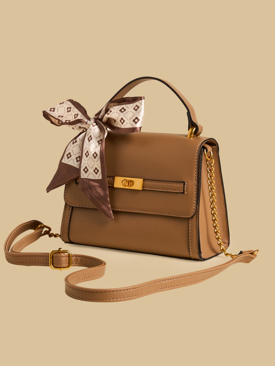 Bow Accent Crossbody Bag with Adjustable Strap