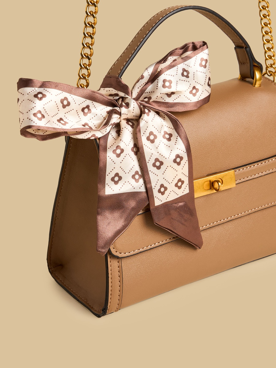 Bow Accent Crossbody Bag with Adjustable Strap