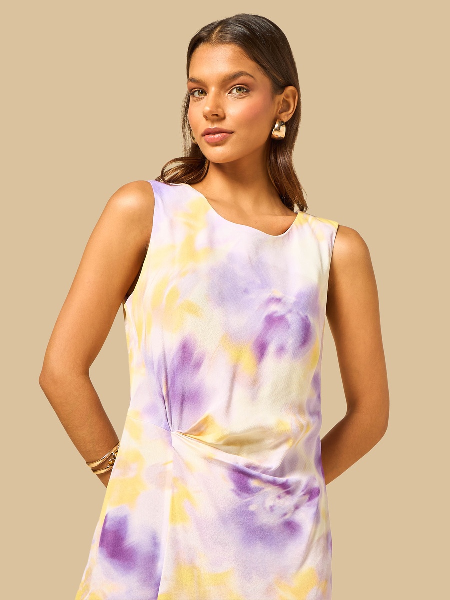 Printed Sleeveless Midi Dress