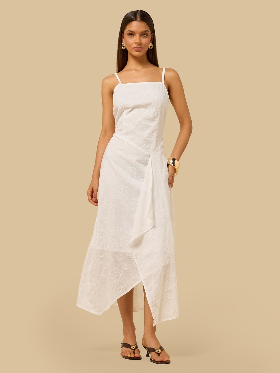 Embroidered Midi Dress