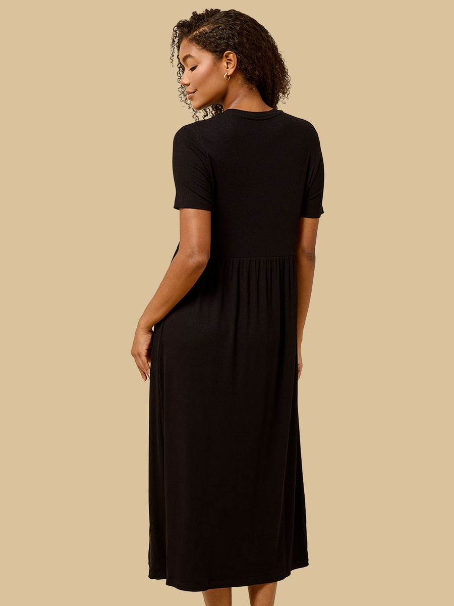 Ribbed Midi Dress