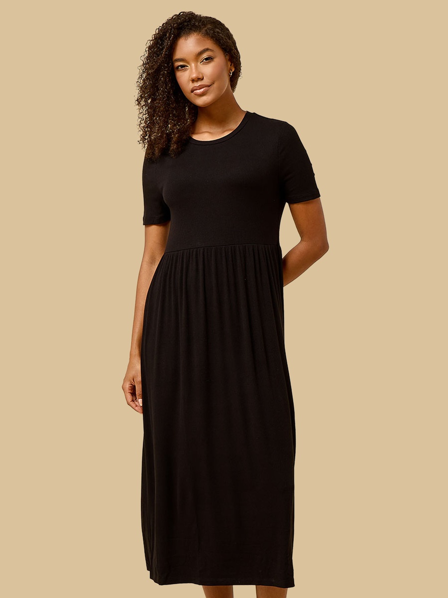 Ribbed Midi Dress