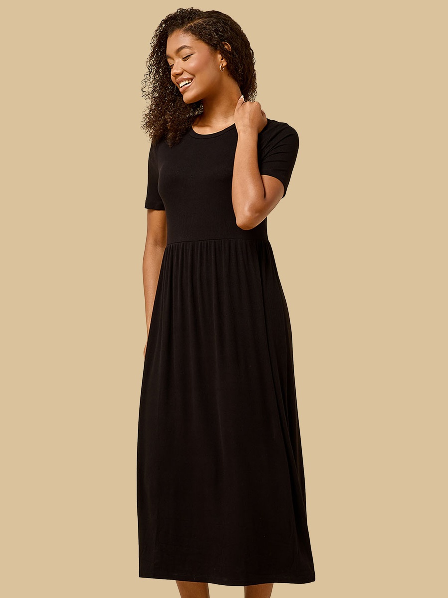 Ribbed Midi Dress