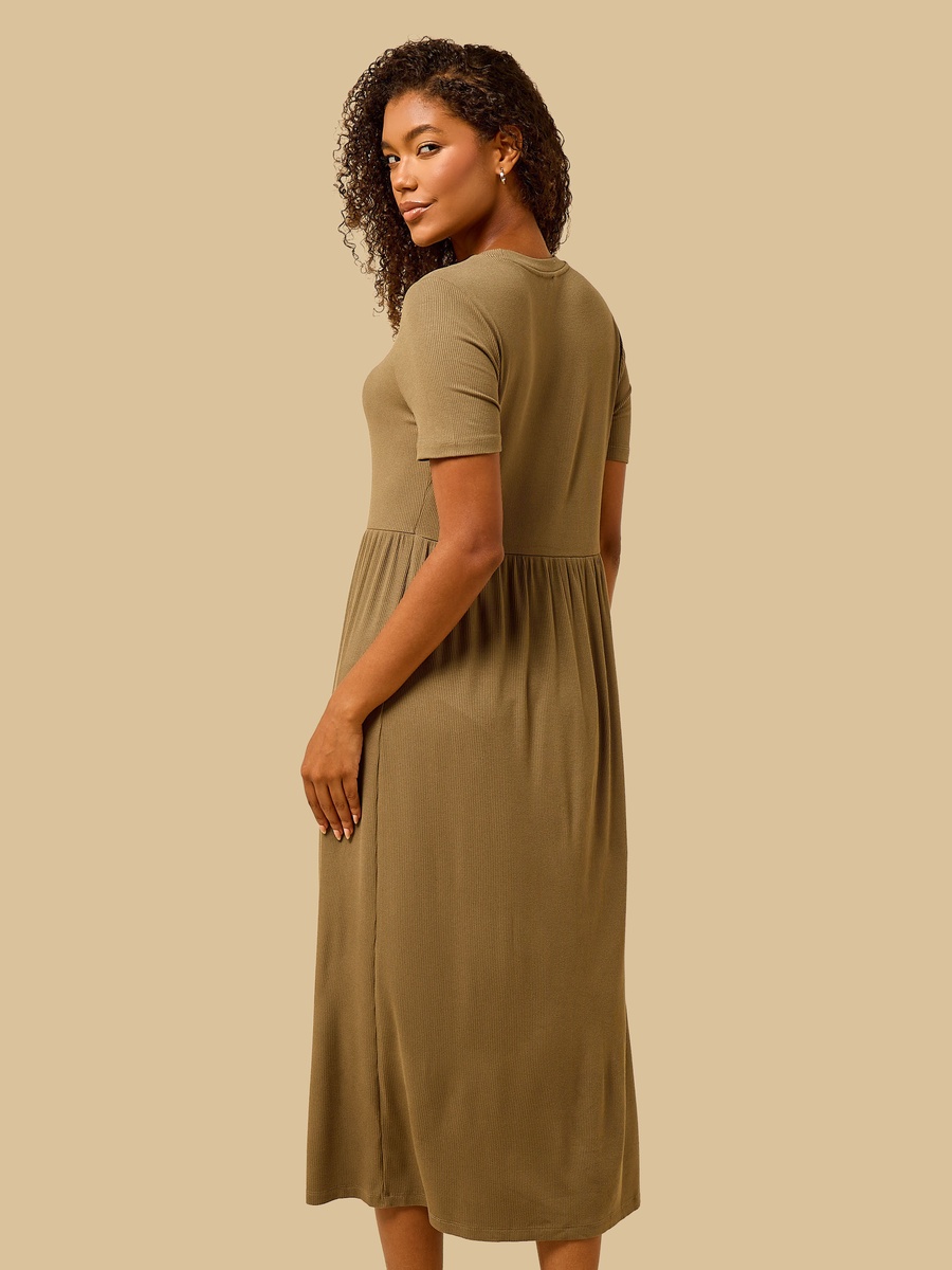 Ribbed Midi Dress