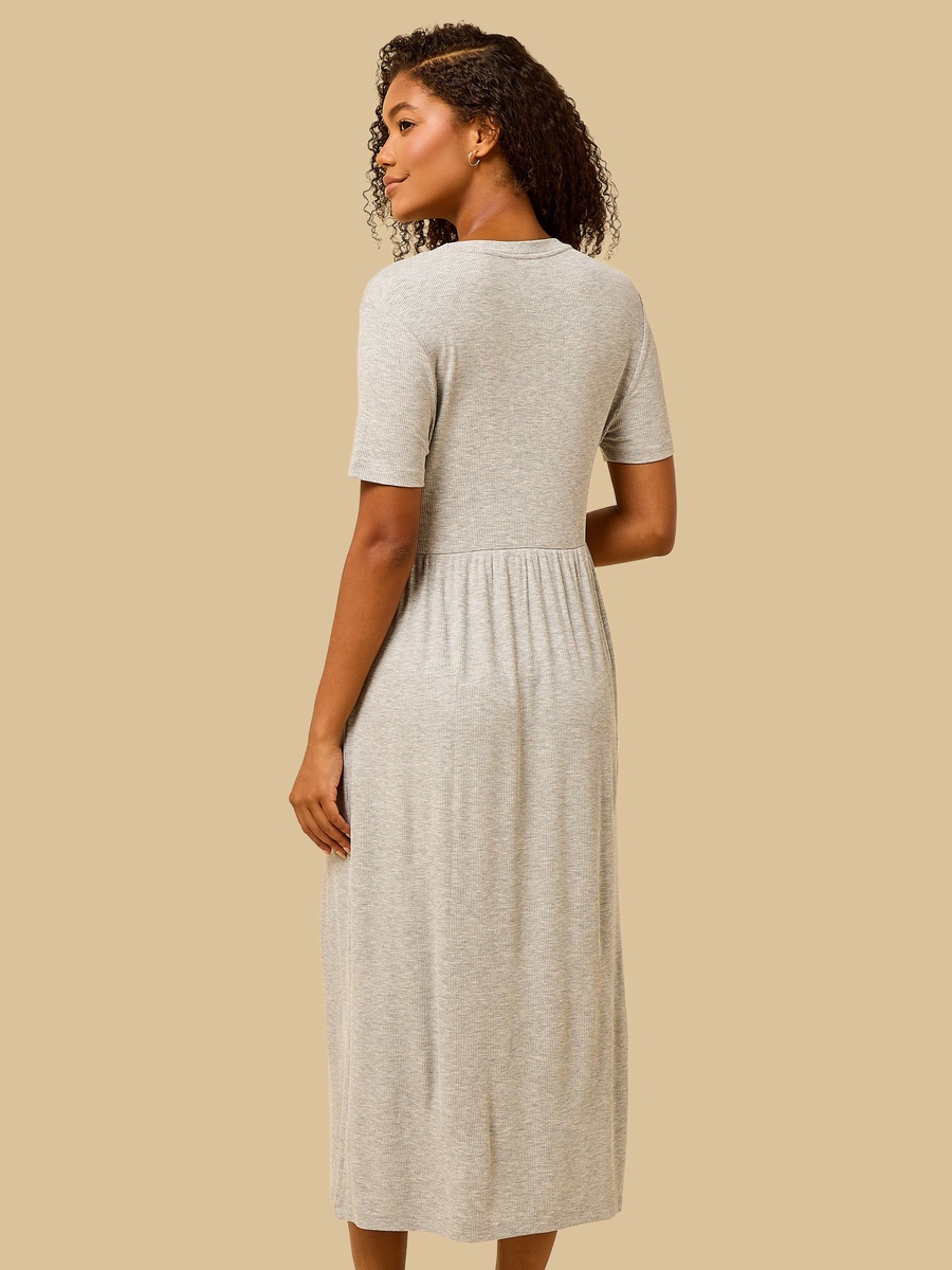 Ribbed Midi Dress