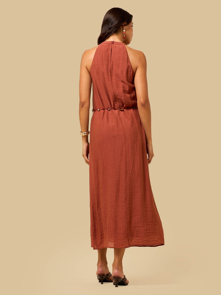 Pleated Sleeveless Dress