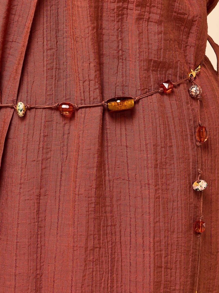 Pleated Sleeveless Dress