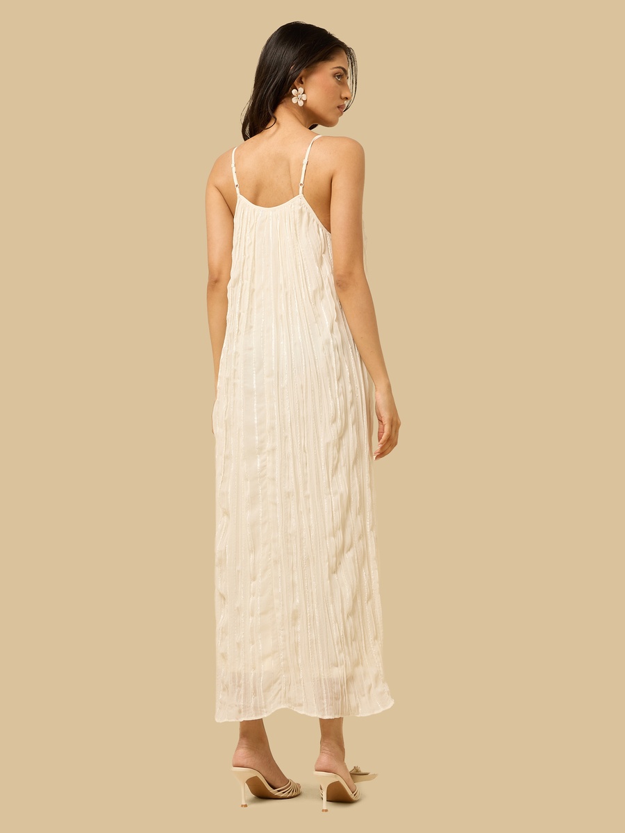 Pleated Spaghetti Straps Chiffon Dress