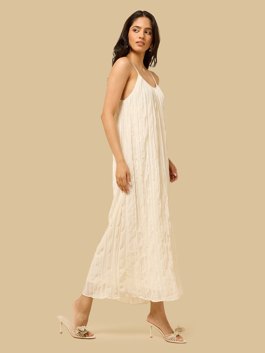 Pleated Spaghetti Straps Chiffon Dress