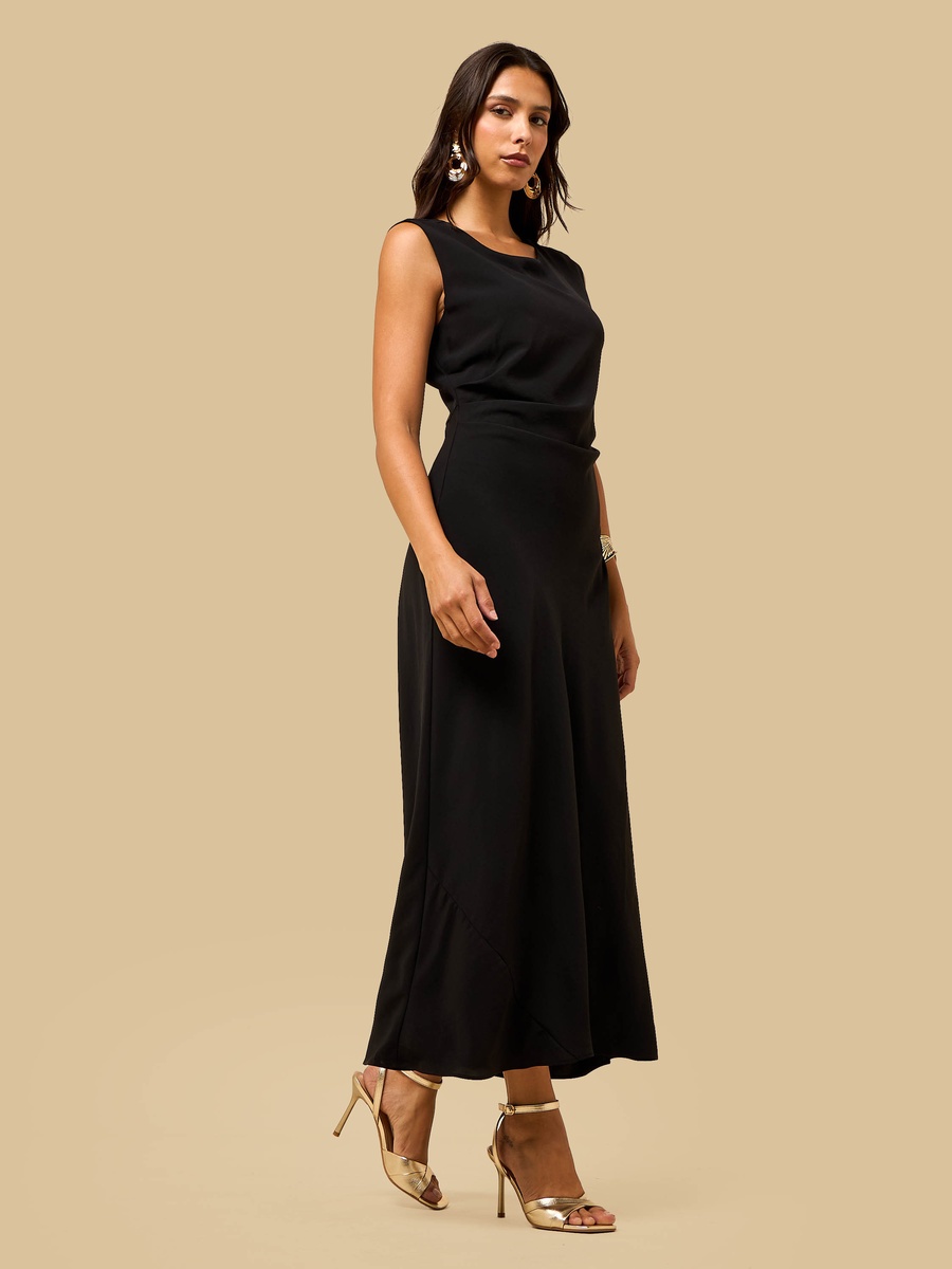 Draped Sleeveless Dress