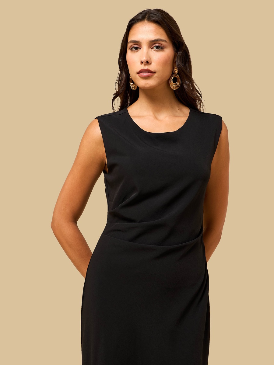Draped Sleeveless Dress