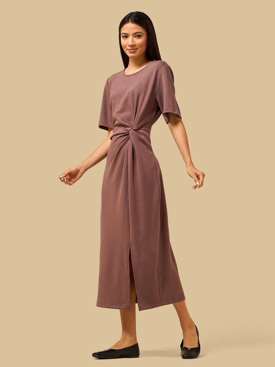 Knot Design Dress with Slit