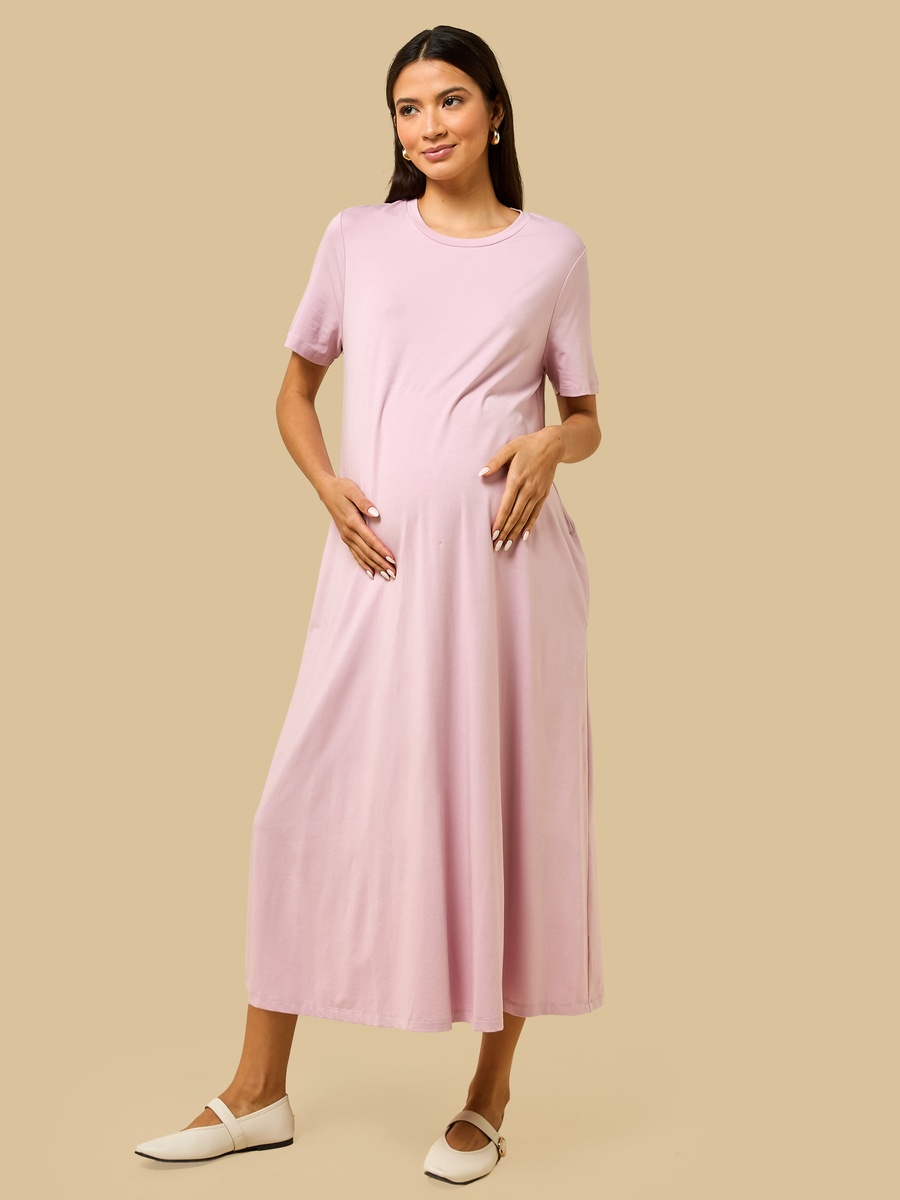 Midi Maternity T-Shirt Dress