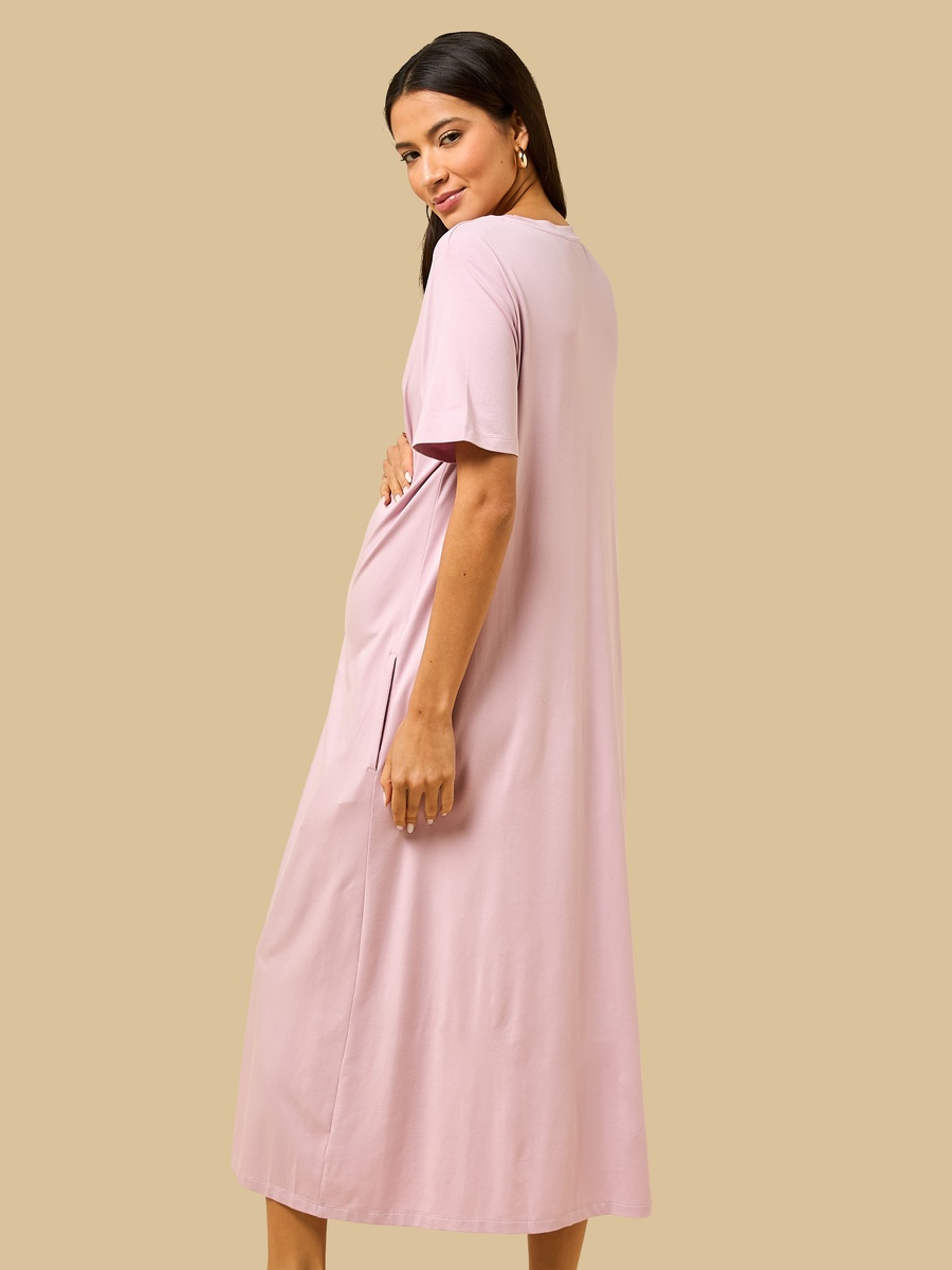 Midi Maternity T-Shirt Dress