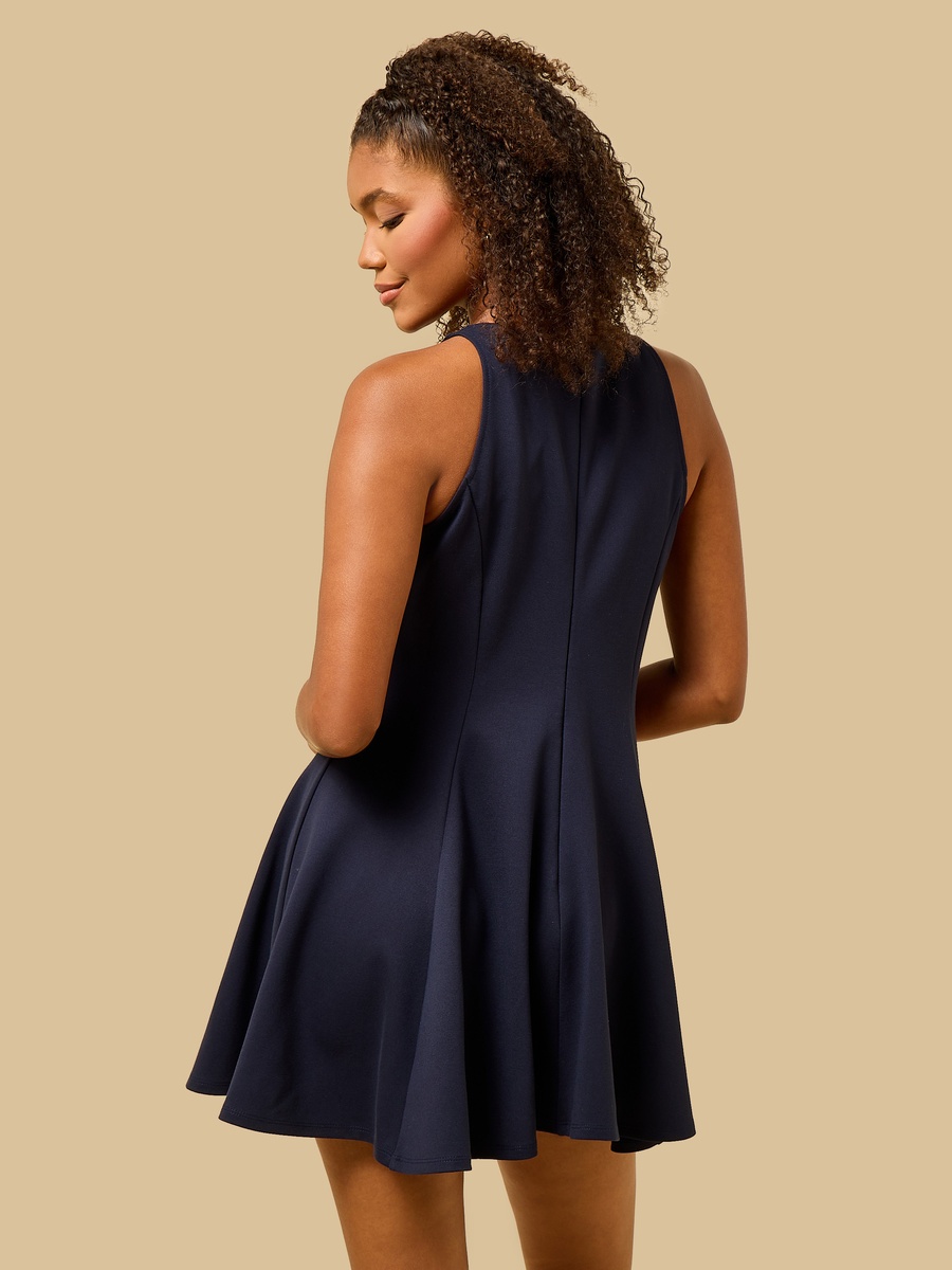 Panelled Sleeveless Godet Dress