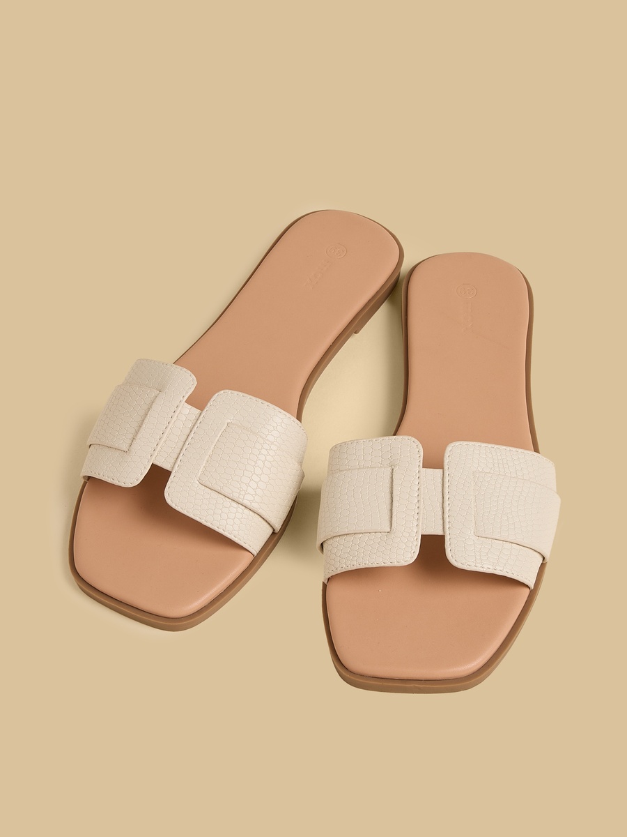 Textured Flat Sandals