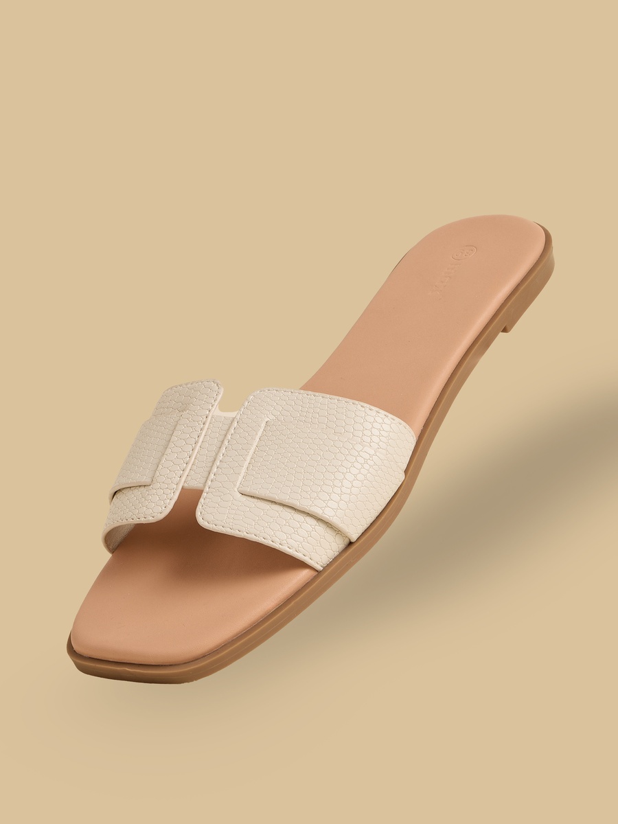 Textured Flat Sandals