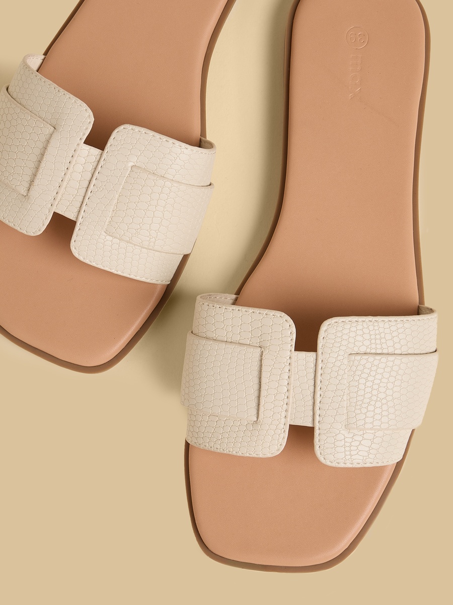 Textured Flat Sandals