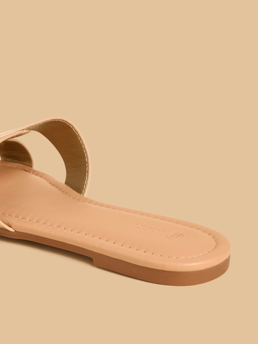 Textured Cross Strap Sandals