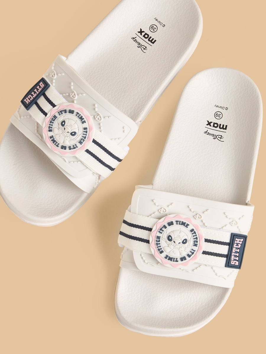 Stitch Applique Beach Slippers