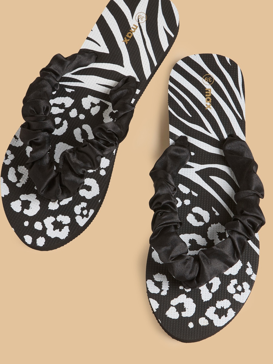Animal Print Beach Slippers