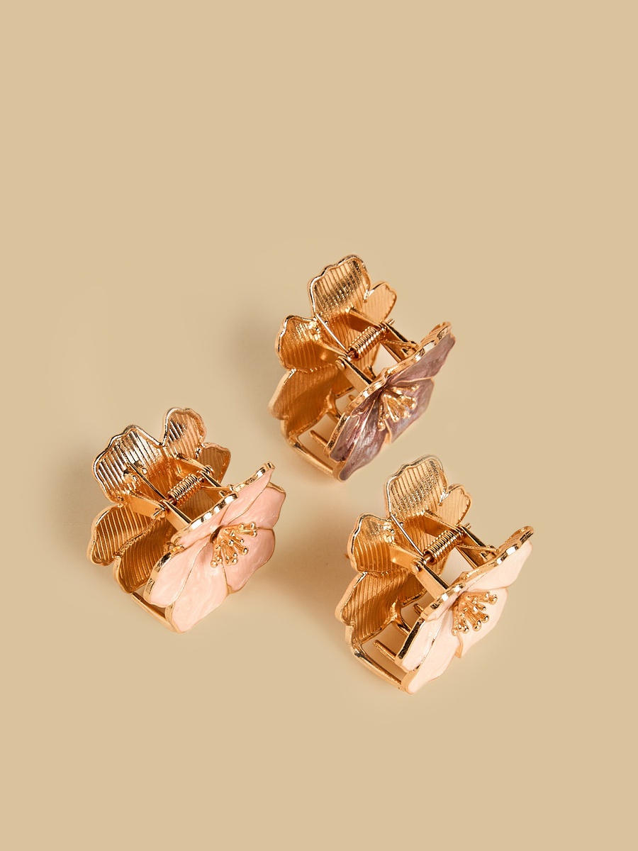 Pack of 3 - Floral Shaped Hair Clamp