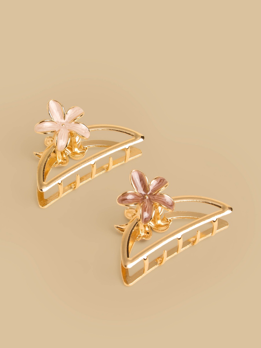 Pack of 2 - Floral Embellished Hair Clamp