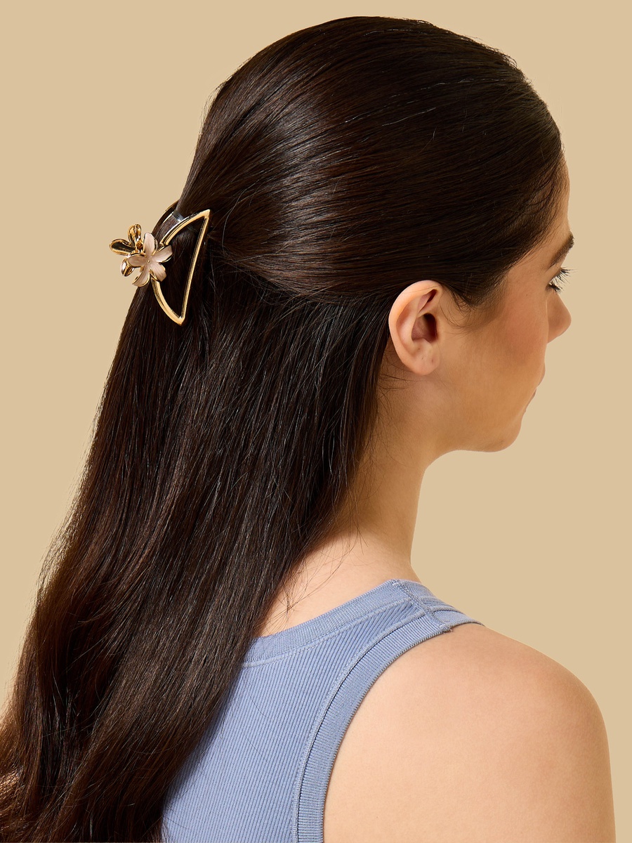 Pack of 2 - Floral Embellished Hair Clamp