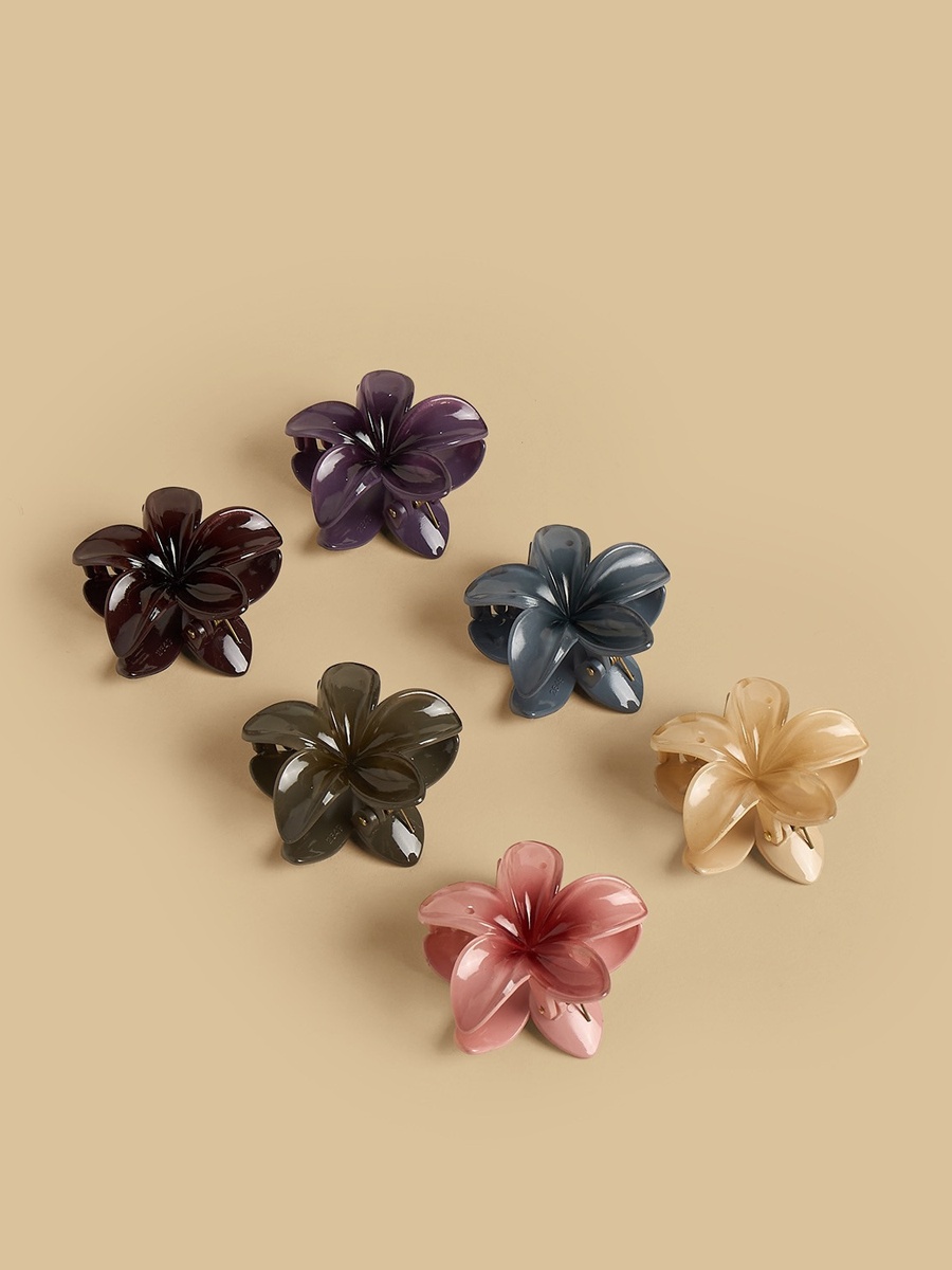 Pack of 6 - Floral Hair Clamp