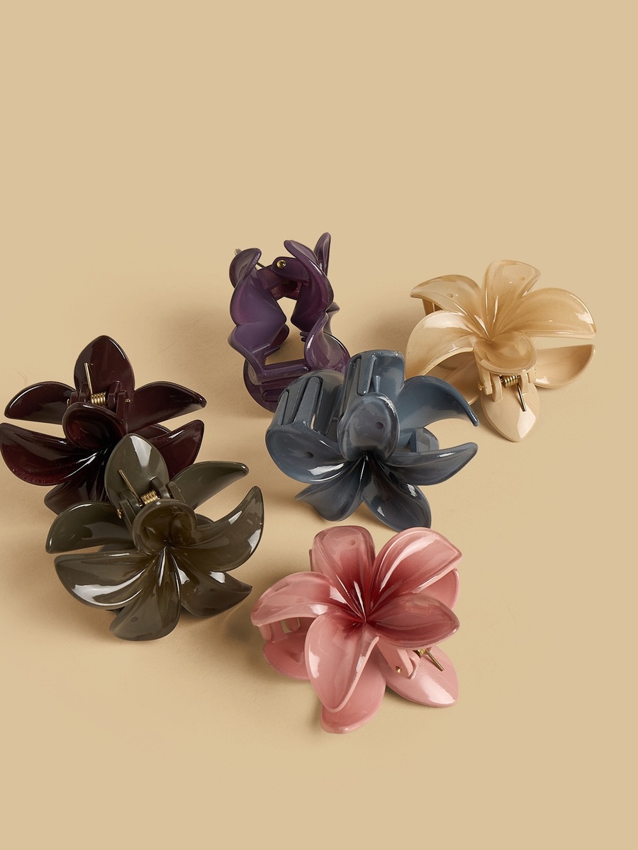 Pack of 6 - Floral Hair Clamp
