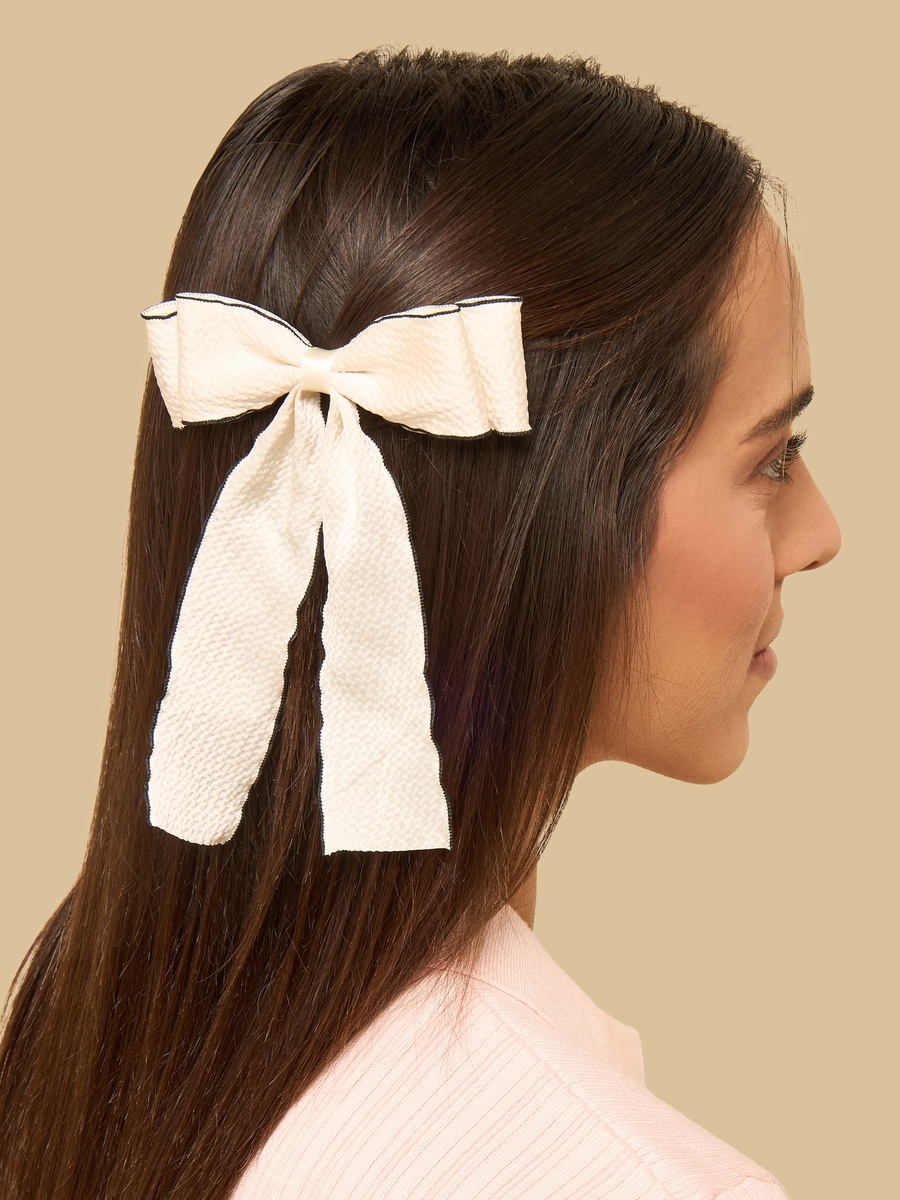 Pack of 2 - Textured Bow Hair Clip