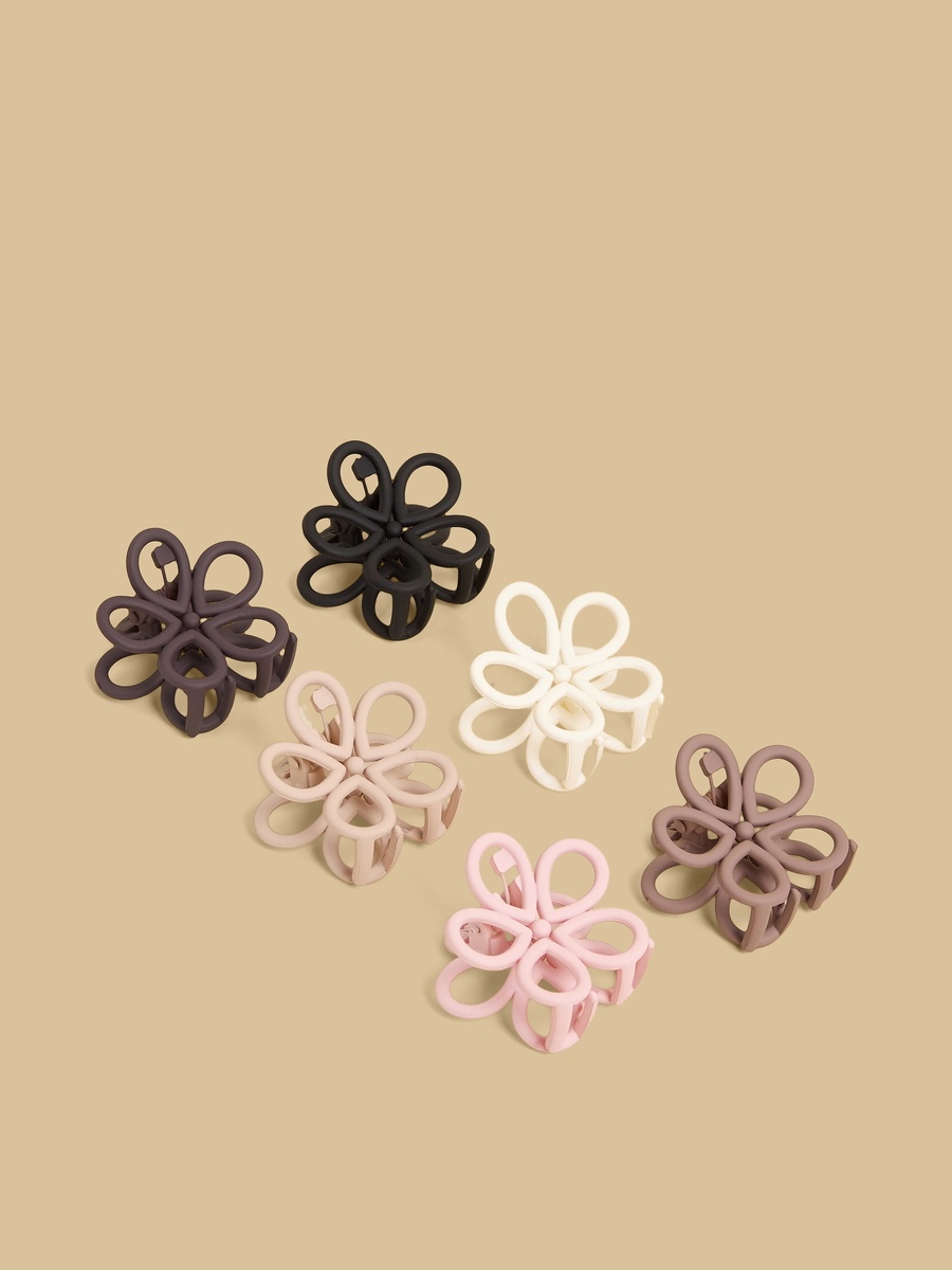 Pack of 6 - Floral Hair Clamp