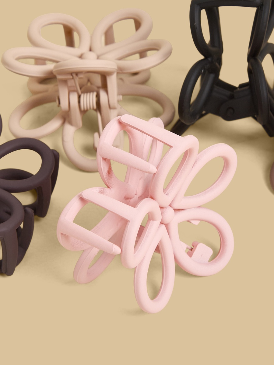 Pack of 6 - Floral Hair Clamp
